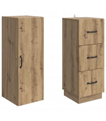 vidaXL Cabinet Set 2 pcs Artisan Oak 33 x 34.5 x 87 cm Engineered Wood