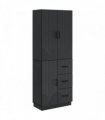 vidaXL Cabinet Set 2 pcs Black Engineered Wood — V0672185344
