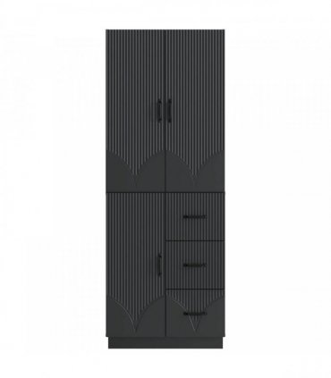 vidaXL Cabinet Set 2 pcs Black Engineered Wood — V0672185344