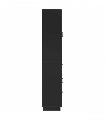 vidaXL Cabinet Set 2 pcs Black Engineered Wood — V0672185344
