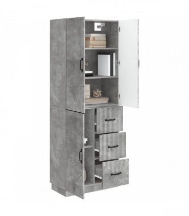 vidaXL Cabinet Set 2 pcs Concrete Grey Engineered Wood — V0672185348