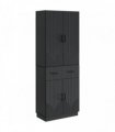 vidaXL Cabinet Set 2 pcs Black Engineered Wood — V0672185351