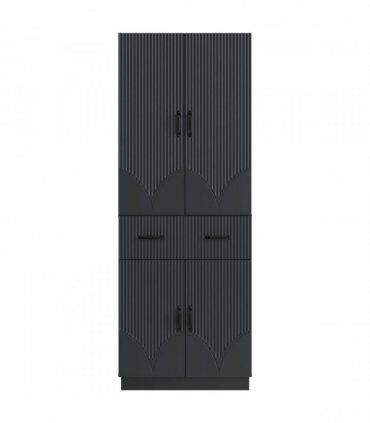 vidaXL Cabinet Set 2 pcs Black Engineered Wood — V0672185351