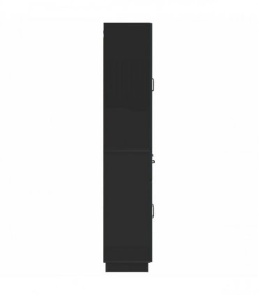 vidaXL Cabinet Set 2 pcs Black Engineered Wood — V0672185351