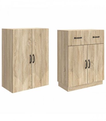 vidaXL Cabinet Set 2 pcs Sonoma Oak Engineered Wood — V0672185352