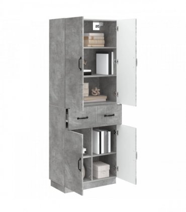vidaXL Cabinet Set 2 pcs Concrete Grey Engineered Wood — V0672185355