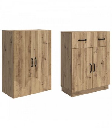 vidaXL Cabinet Set 2 pcs Artisan Oak Engineered Wood — V0672185357