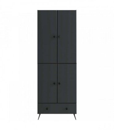 vidaXL Cabinet Set 2 pcs Black Engineered Wood — V0672185363