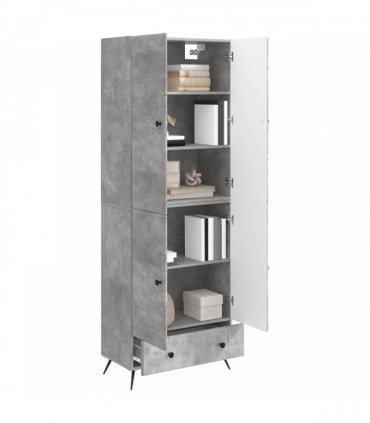vidaXL Cabinet Set 2 pcs Engineered Wood — Colour: Concrete grey — V0672185364