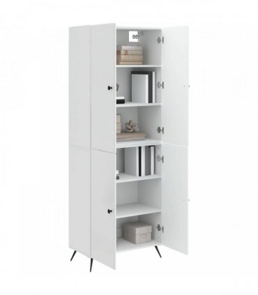vidaXL Cabinet Set 2 pcs High Gloss White Engineered Wood — V0672185368