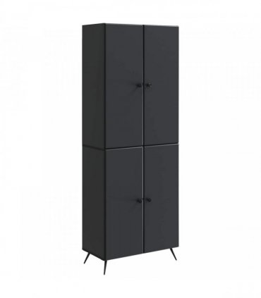 vidaXL Cabinet Set 2 pcs Black Engineered Wood — V0672185372