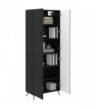 vidaXL Cabinet Set 2 pcs Black Engineered Wood — V0672185372