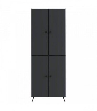 vidaXL Cabinet Set 2 pcs Black Engineered Wood — V0672185372