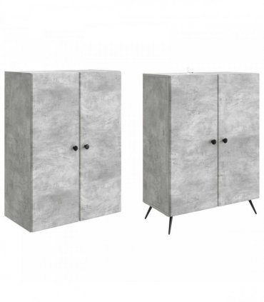 vidaXL Cabinet Set 2 pcs Concrete Grey Engineered Wood — V0672185374