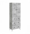 vidaXL Cabinet Set 2 pcs Concrete Grey 66 x 34.5 x 90 cm — V0672185388