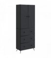vidaXL Cabinet Set 2 pcs Black 66 x 34.5 x 90 cm Engineered Wood — V0672185390
