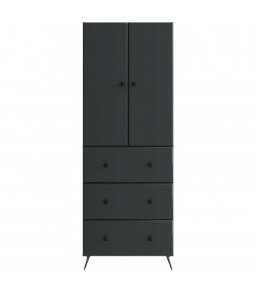 vidaXL Cabinet Set 2 pcs Black 66 x 34.5 x 90 cm Engineered Wood — V0672185390