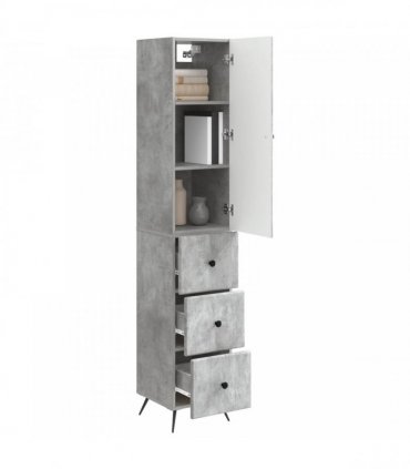 vidaXL Cabinet Set 2 pcs Concrete Grey 34.5 x 34.5 x 90 cm