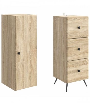 vidaXL Cabinet Set 2 pcs Sonoma Oak 34.5 x 34.5 x 90 cm