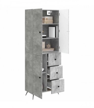 vidaXL Cabinet Set 2 pcs Concrete Grey Engineered Wood — V0672185402