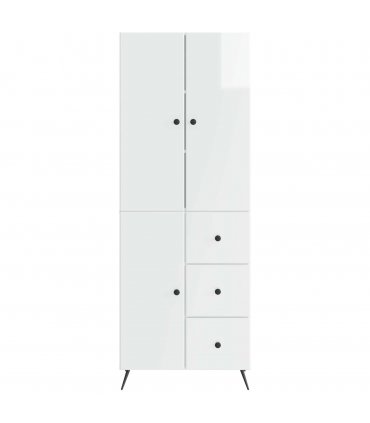 vidaXL Cabinet Set 2 pcs High Gloss White Engineered Wood — V0672185403