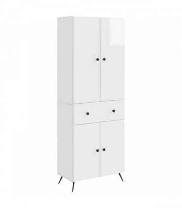 vidaXL 2 pcs High Gloss White