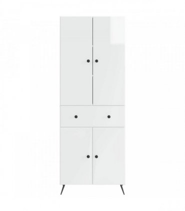 vidaXL 2 pcs High Gloss White