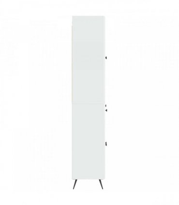 vidaXL 2 pcs High Gloss White