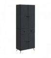 vidaXL 2 pcs Black