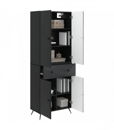 vidaXL 2 pcs Black
