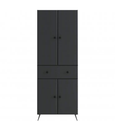 vidaXL 2 pcs Black
