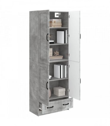 vidaXL Cabinet Set 2 pcs Concrete Grey Engineered Wood — V0672185415