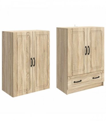vidaXL Cabinet Set 2 pcs Sonoma Oak Engineered Wood — V0672185417