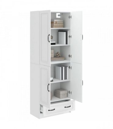 vidaXL Cabinet Set 2 pcs High Gloss White Engineered Wood — V0672185418