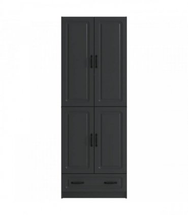 vidaXL Cabinet Set 2 pcs Black Engineered Wood — V0672185419