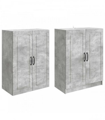 vidaXL Cabinet Set 2 pcs Concrete Grey Engineered Wood — V0672185424