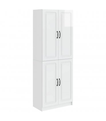 vidaXL Cabinet Set 2 pcs High Gloss White Engineered Wood — V0672185425
