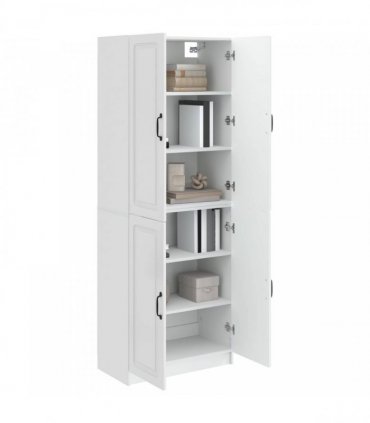 vidaXL Cabinet Set 2 pcs High Gloss White Engineered Wood — V0672185425