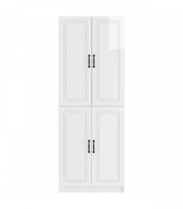 vidaXL Cabinet Set 2 pcs High Gloss White Engineered Wood — V0672185425