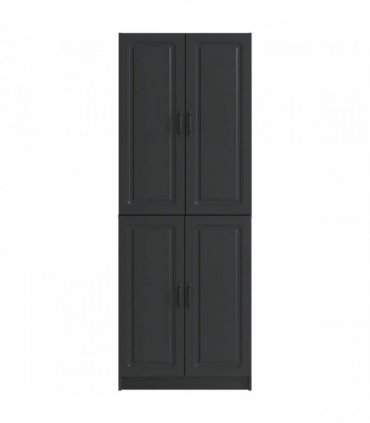 vidaXL Cabinet Set 2 pcs Black Engineered Wood — V0672185426