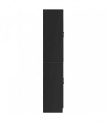 vidaXL Cabinet Set 2 pcs Black Engineered Wood — V0672185426