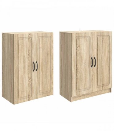 vidaXL Cabinet Set 2 pcs Sonoma Oak Engineered Wood — V0672185429