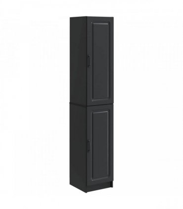vidaXL Cabinet Set 2 pcs Black Engineered Wood — V0672185434
