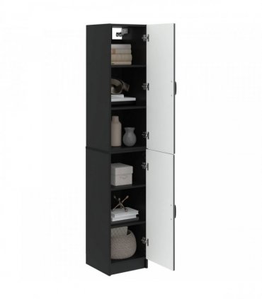 vidaXL Cabinet Set 2 pcs Black Engineered Wood — V0672185434