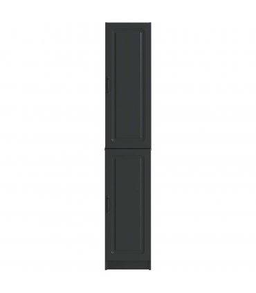 vidaXL Cabinet Set 2 pcs Black Engineered Wood — V0672185434