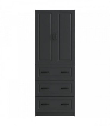 vidaXL Cabinet Set 2 pcs Black 66 x 34.5 x 87 cm Engineered Wood — V0672185442