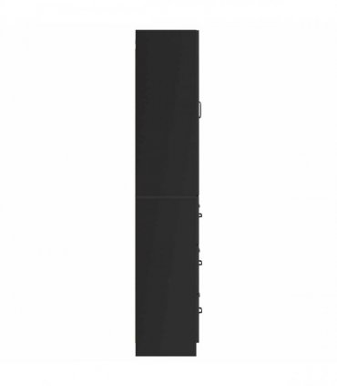 vidaXL Cabinet Set 2 pcs Black 66 x 34.5 x 87 cm Engineered Wood — V0672185442