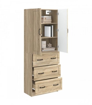 vidaXL Cabinet Set 2 pcs Sonoma Oak 66 x 34.5 x 87 cm Engineered Wood — V0672185445