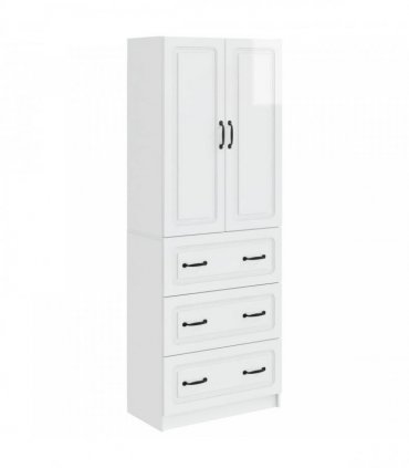 vidaXL Cabinet Set 2 pcs High Gloss White 66 x 34.5 x 87 cm