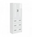 vidaXL Cabinet Set 2 pcs High Gloss White 66 x 34.5 x 87 cm